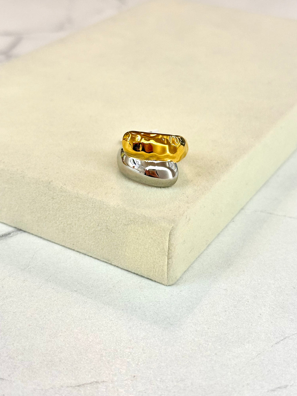 Anillo Bicolor Cruzado