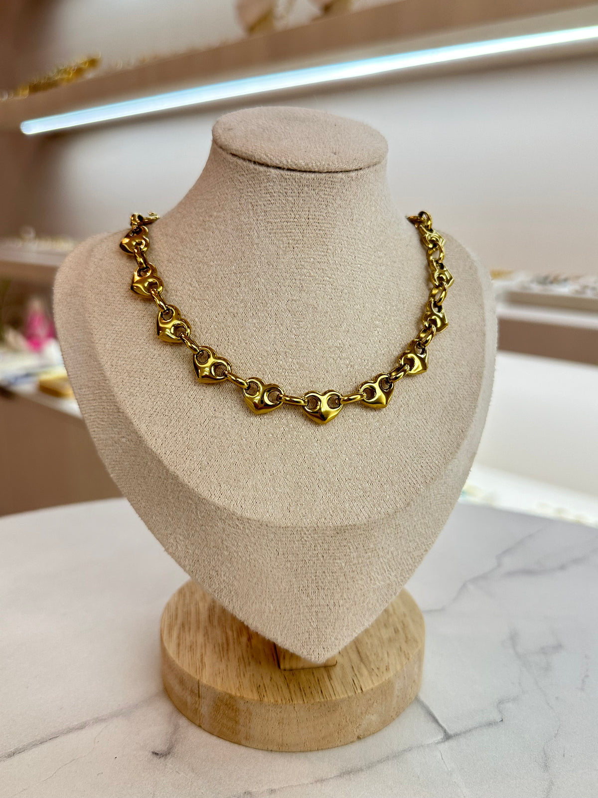 Collar Eslabones de Corazón