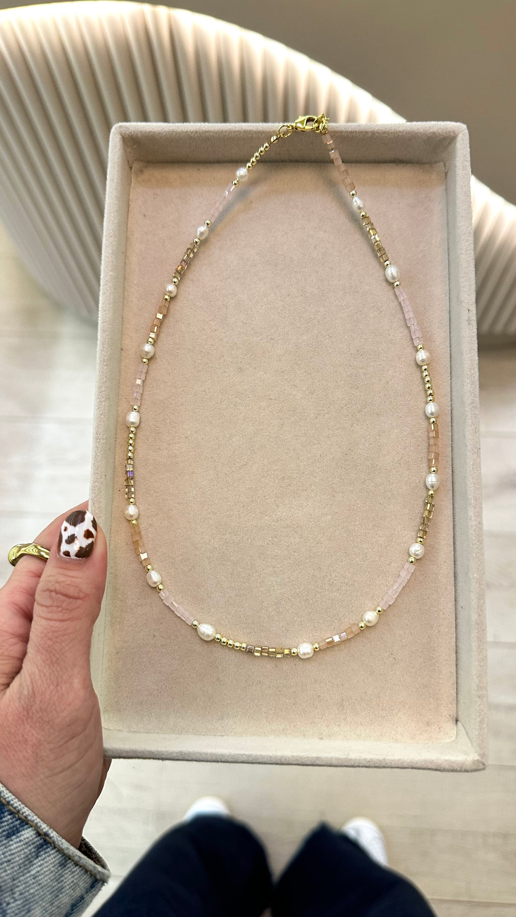 Collar Cristales + Perlas