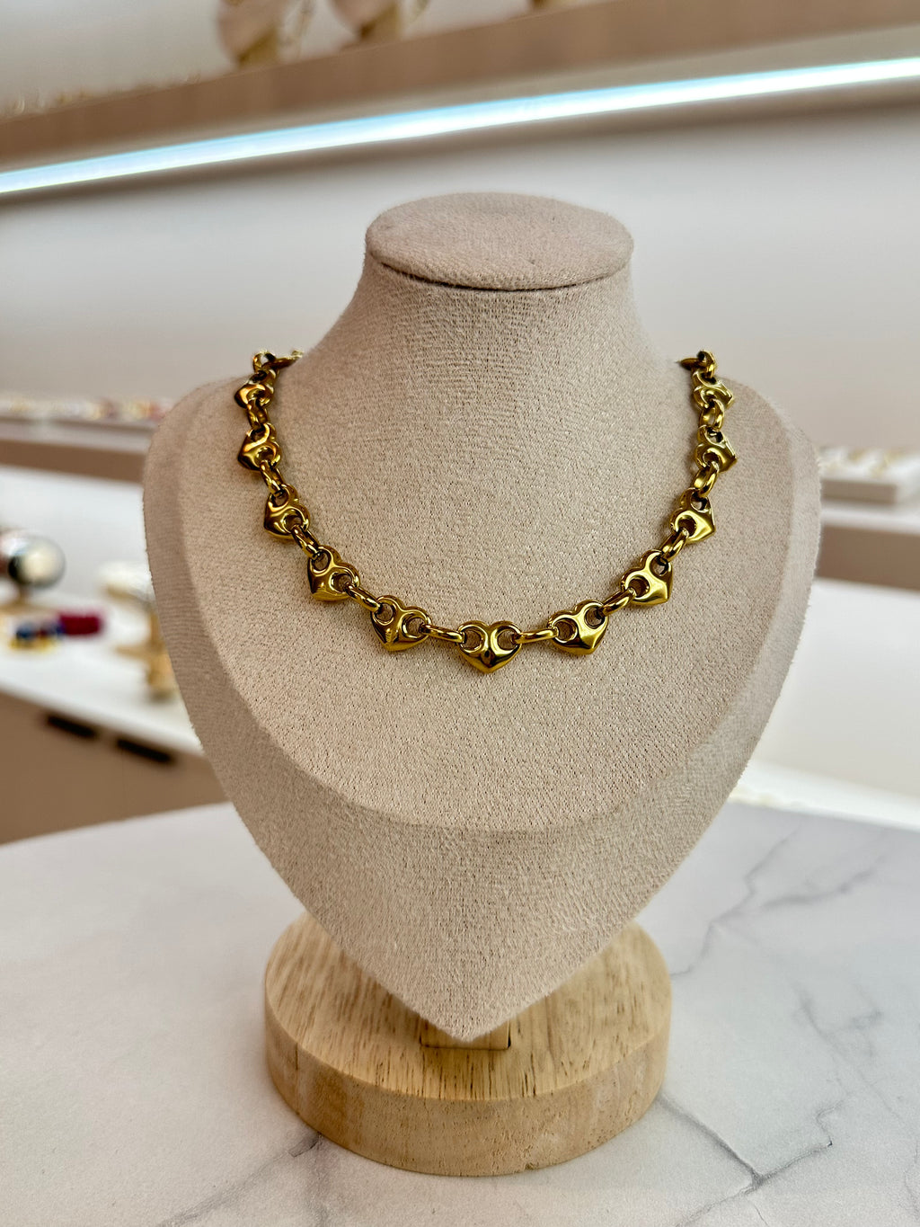 Collar Eslabones de Corazón