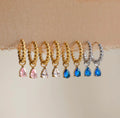 Aros Cristal en forma de gota