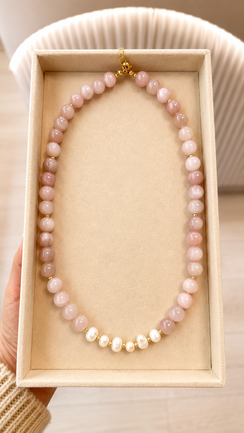 Collar Perla Rosé