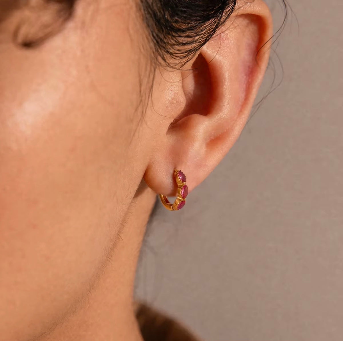 Aros Cristales Rose & Blue