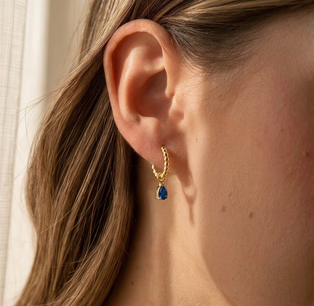 Aros Cristal en forma de gota