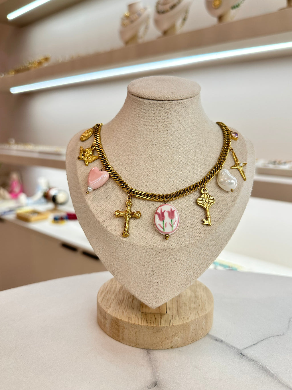 Collar Primavera Rosa